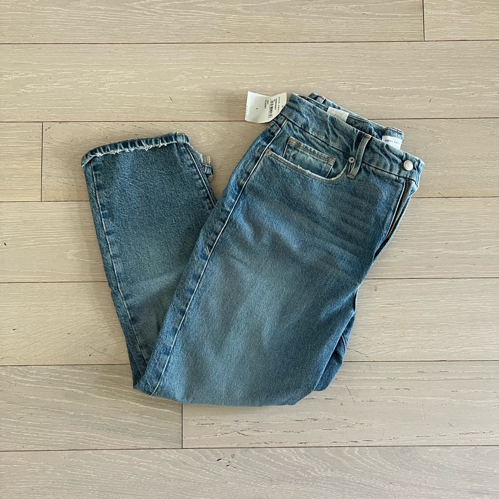 Good American Light Blue Straight Leg Jeans